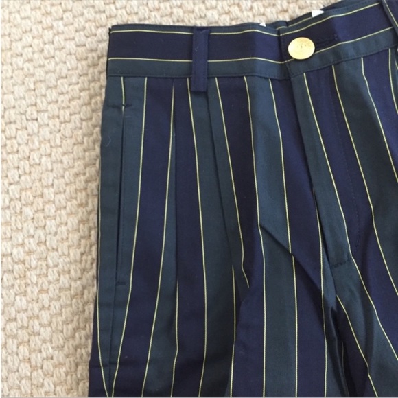 NWOT Magil Les Garcons De Magil Boys Navy Green Stripe Cotton Dress
Shorts 6 Yrs - Picture 2 of 6